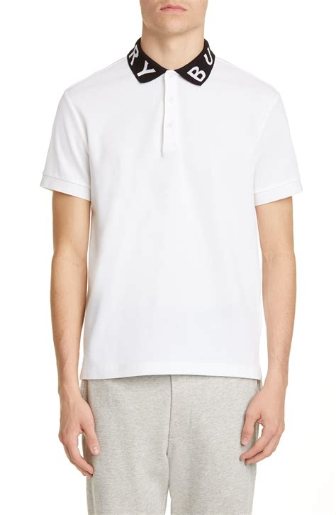 burberry polo top white|burberry men's polo outlet.